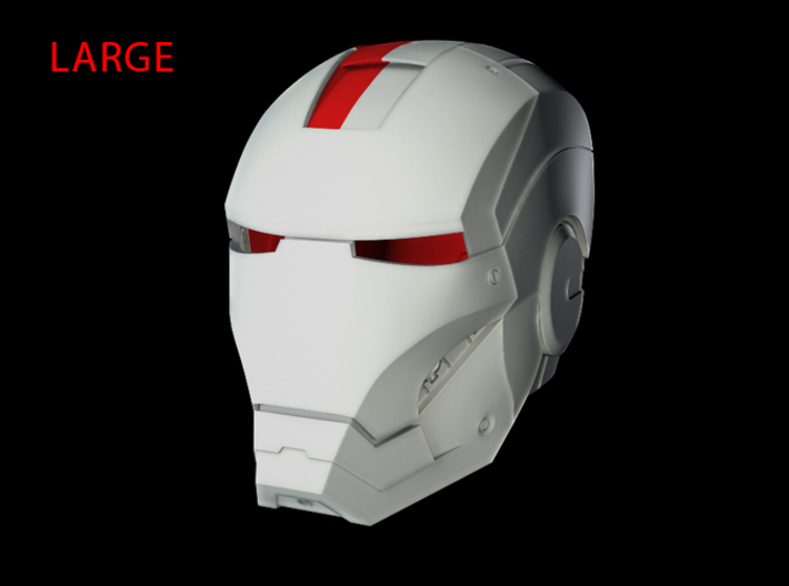 Iron Man Helmet - Head Right Side (Large) 1 of 4 3d printed CG Render (Head Right with Full Helmet)