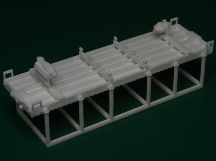  HOn30 25 foot Flatcar with stakes (plus) 3d printed 