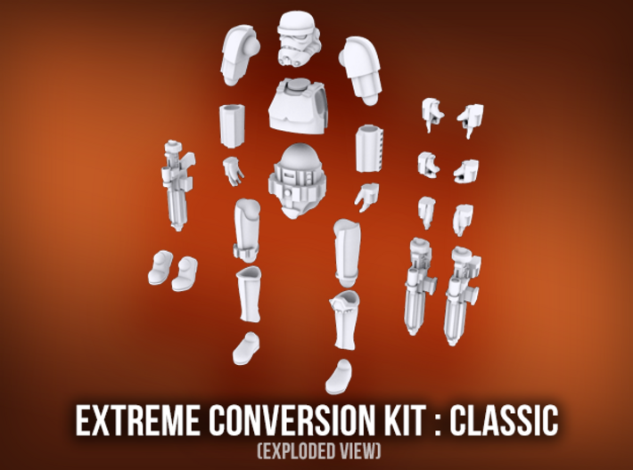 Extreme Conversion Kit : Classic Buckethead 3d printed 