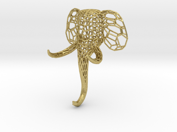 Small elephant clothes-hanger Voronoi 3d printed