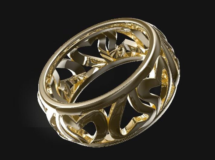 Heart of Eternity　ring 3d printed 