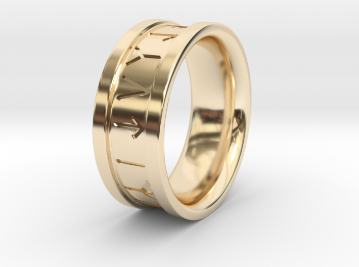 Rune Ring - Size 10 3d printed