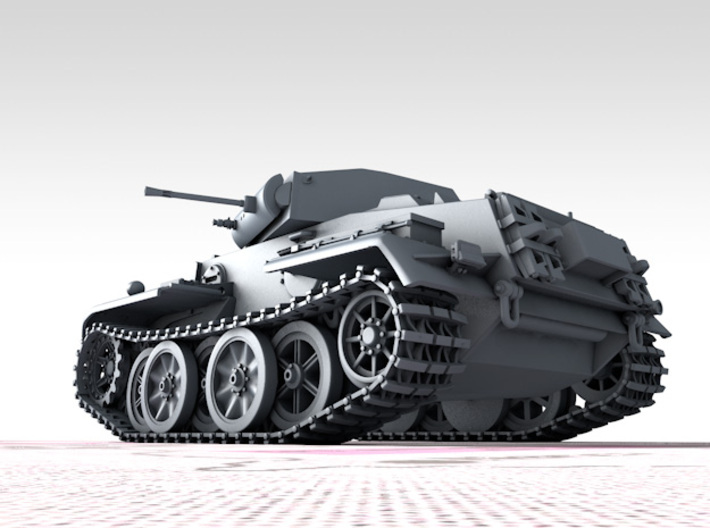 1/144 German Pz. Kpfw II Ausf J Recon. Tank 3d printed 3d render showing product detail
