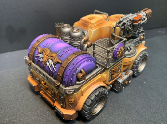 Base - Goliath Chemtank 3d printed Image shown is a same product except it will not have the Vegaram insignia