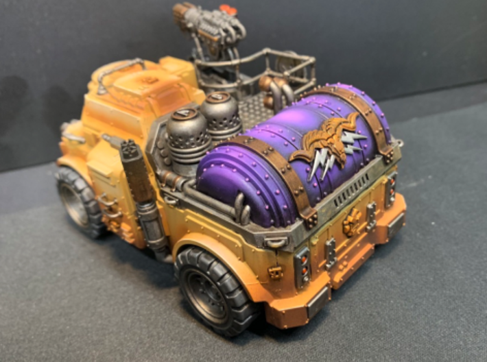 Base - Goliath Chemtank 3d printed Image shown is a same product except it will not have the Vegaram insignia
