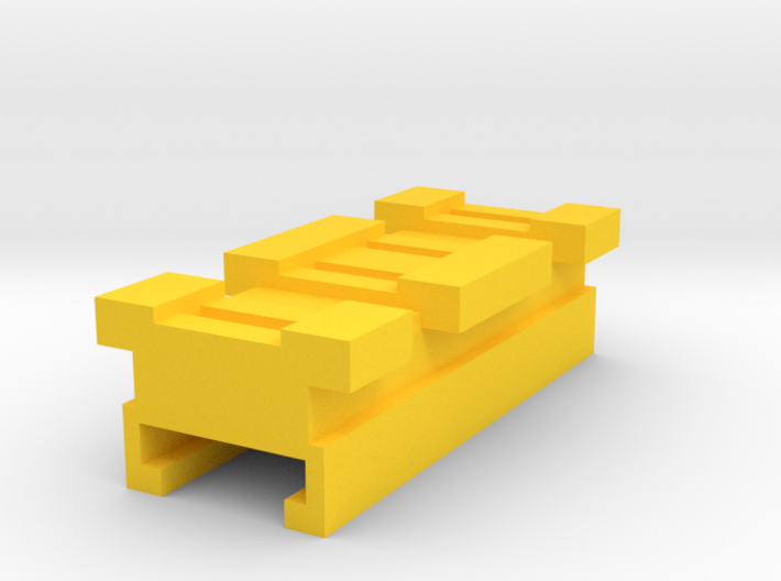 MicroShots Rail to Nerf Rail Adapter (2 Slots) 3d printed