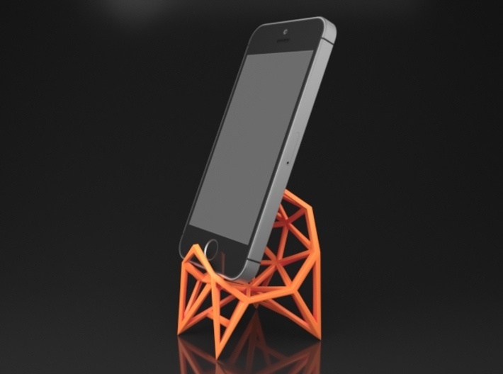 Smartphone Stand Type A 3d printed Orange Processed Versatile Plastic