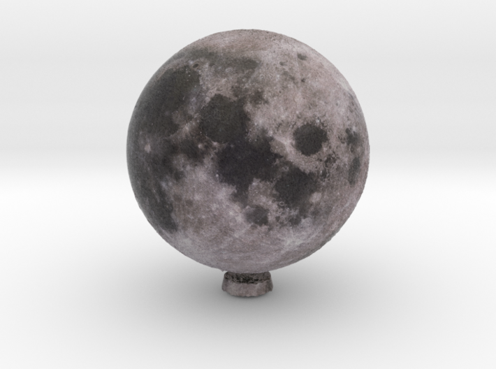 Moon with relief 1:80 million 3d printed