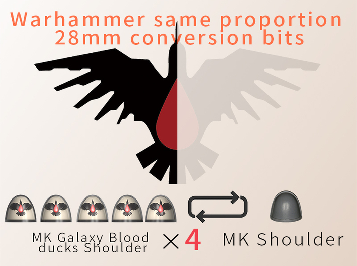 MK Galaxy Blood  ducks Shoulder 3d printed 