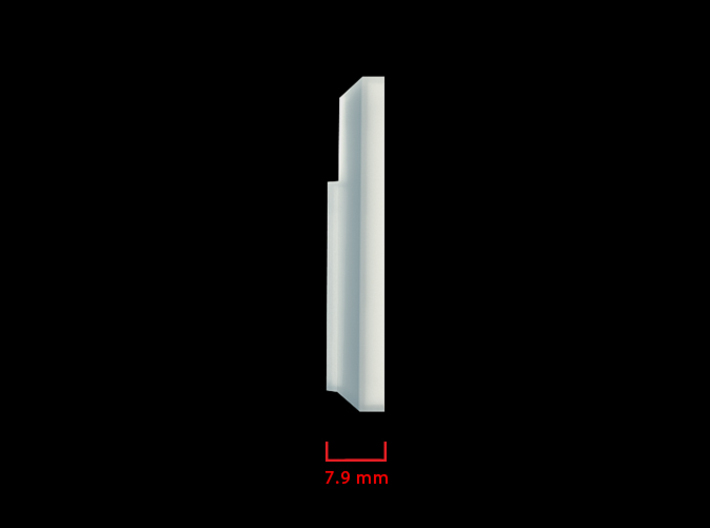 Iron Man Spine Vertebrae (4 out of 6) 3d printed CG Rendering (Side Measurements)