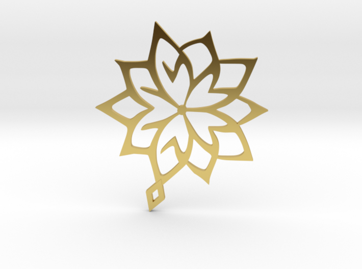 Flower pendant Abstract 3d printed