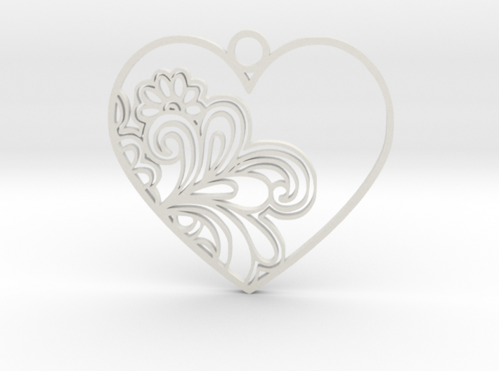 Heart Flower 3d printed 