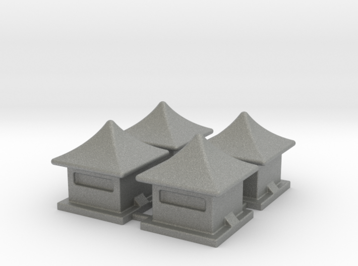 2mm / 3mm Scale China Style House 3d printed