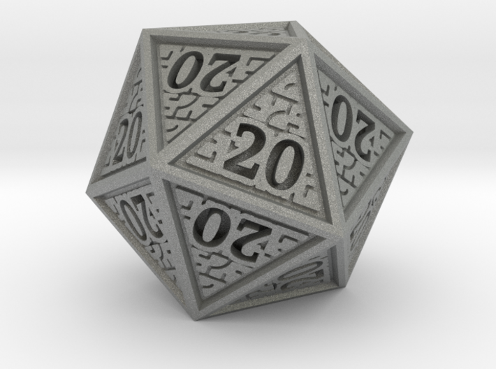 Hedron D20 (All 20's version) Solid 3d printed