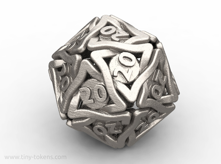 Twined All 20's version - Novelty D20 gaming dice 3d printed