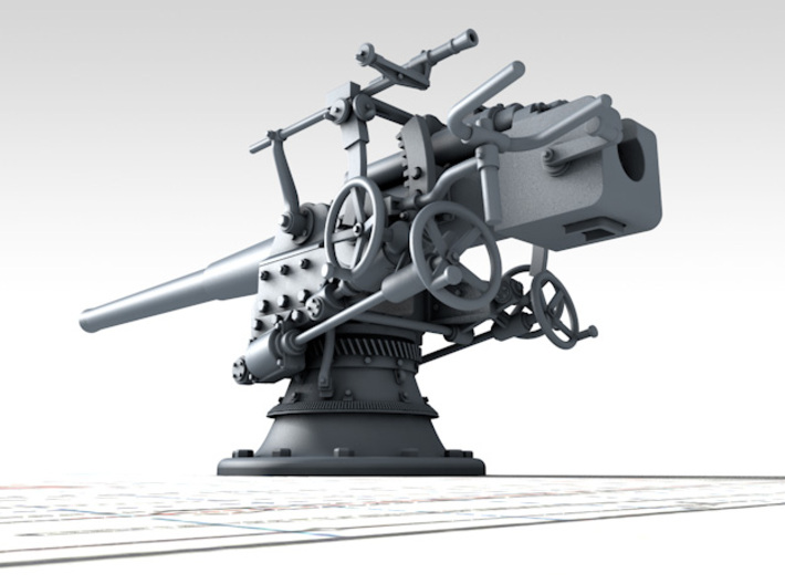 1/200 German 8.8 cm/45 (3.46") SK L/45 Guns x4 3d printed 3D render showing product detail