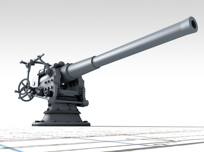 1/100 German 8.8 cm/45 (3.46") SK L/45 Guns x6 3d printed 3D render showing product detail