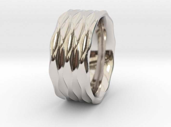 Sinewave Ring 3d printed
