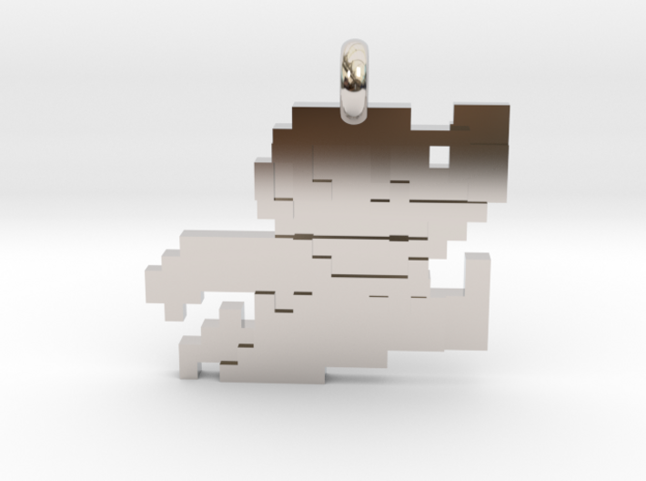 Mario bros 8 bit Pendant necklace all materials 3d printed