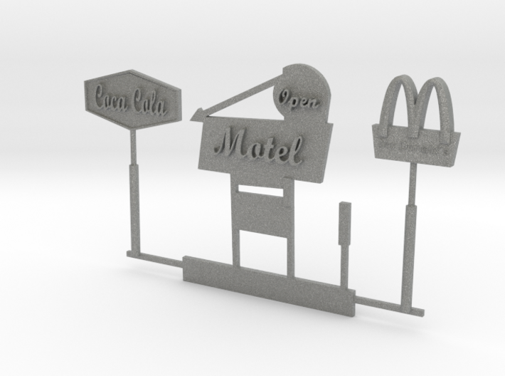 HO Scale Signs 3d printed This is a render not a picture