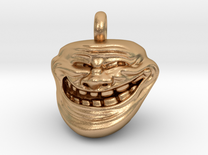 Trollface Meme Pendant necklace all materials 3d printed
