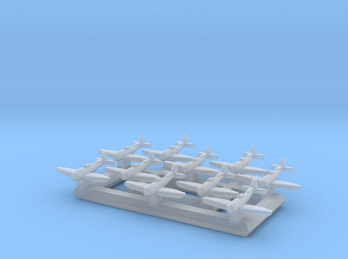 1/1800 WWII Radial-engined fighters 3d printed