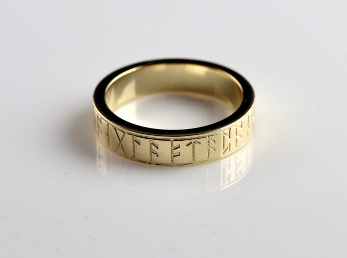 Kingmore Ring of Regeneration - Gold-Plated Brass 3d printed 