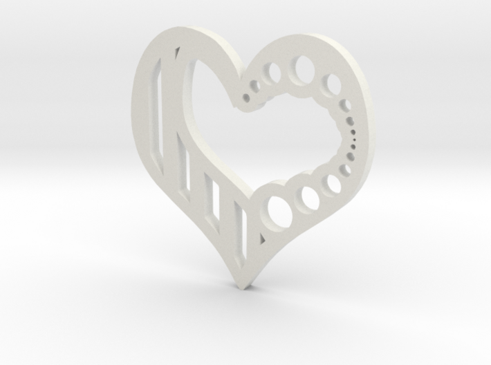 Striped heart 3d printed