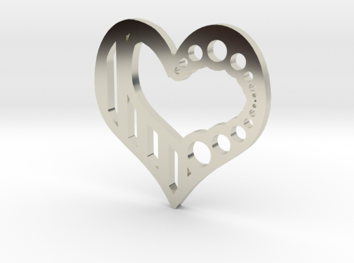 Striped heart 3d printed