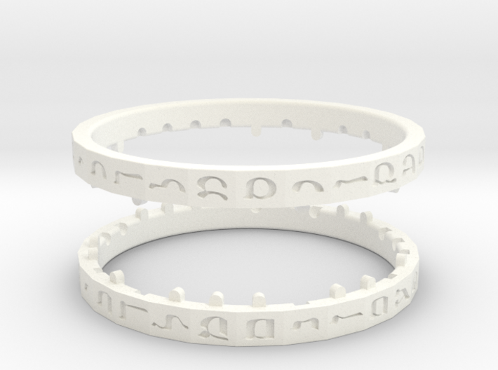 Rashi Decoder Bracelet 3d printed