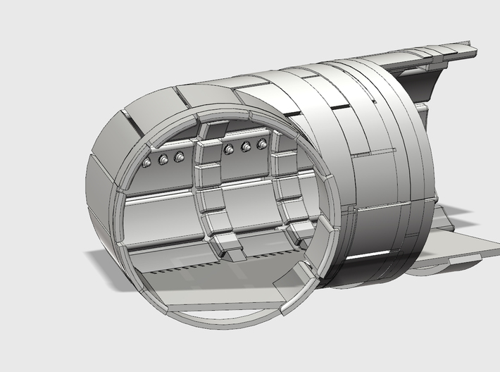 YT1300 CABIN CORRIDOR MPC 3d printed Millennium cabin walkway , render.