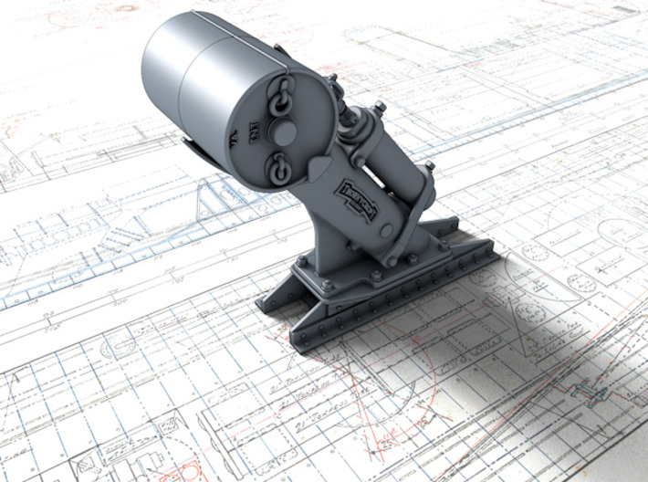 1/56 Royal Navy MKII Depth Charge Thrower x1 3d printed 3d render showing product detail