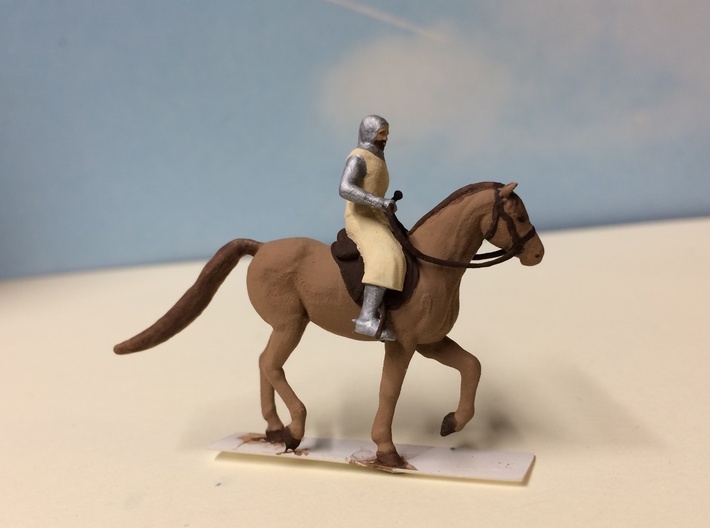 Knight Templar Horseback 3d printed 