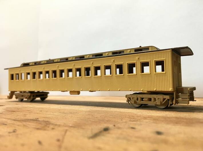 Central Pacific Commissioners Car (Ho Scale) 3d printed 