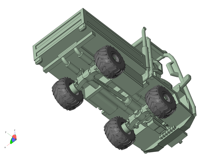 1/87 Scale Grillo-ish Utility Truck 3d printed 