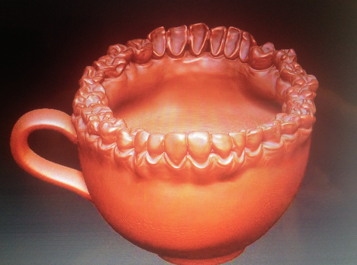 Large Teeth Tea Mug 3d printed 