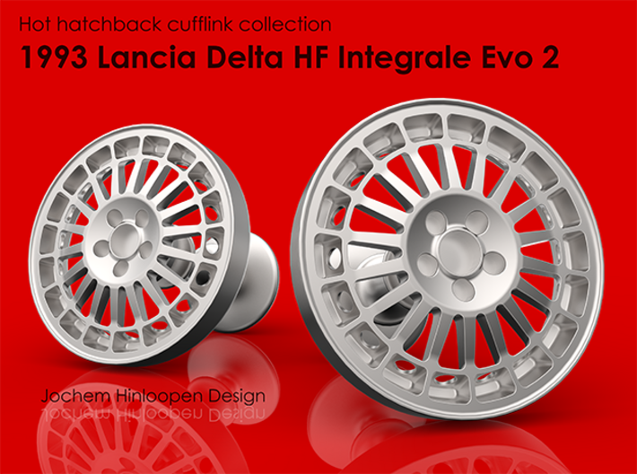1993 Lancia Delta HF Integrale Evo 2 Cufflinks 3d printed 