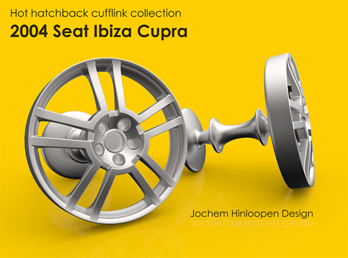 2004 Seat Ibiza Cupra Cufflinks 3d printed