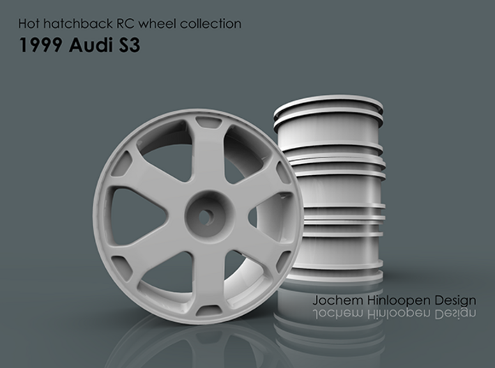 1999 Audi S3 1/10th RC wheel 3d printed