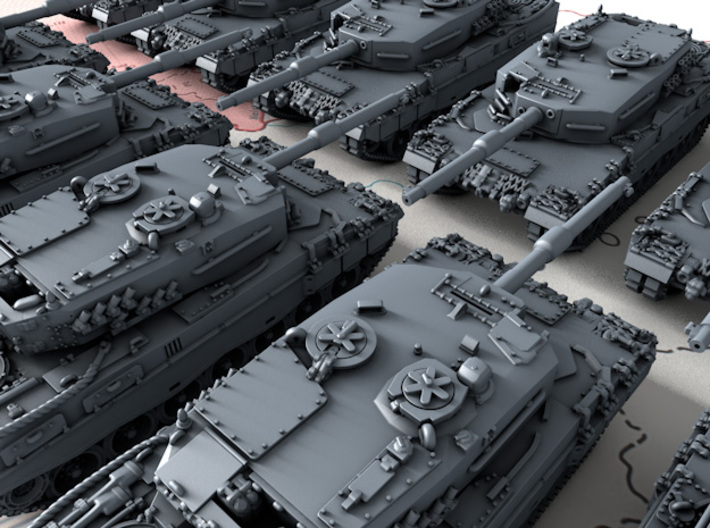 1/700 German Leopard 2A4 MBT x10 3d printed 1/700 German Leopard 2A4 MBT x10