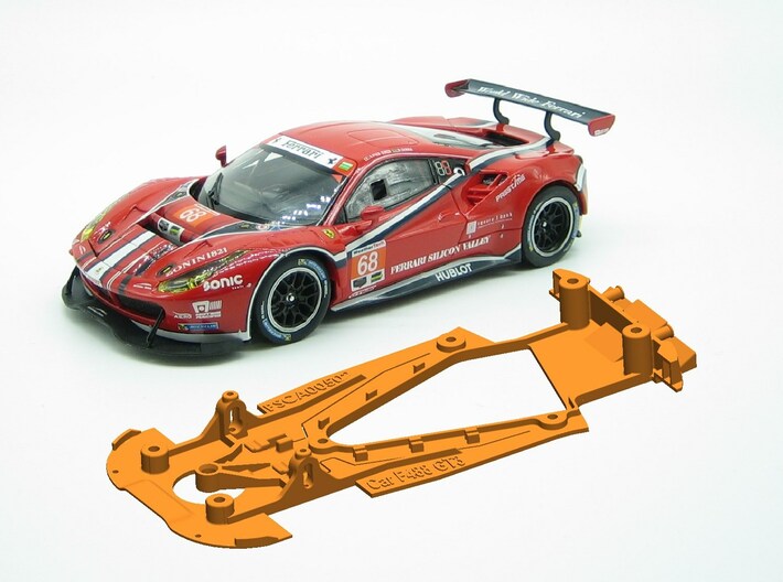 PSCA00502 Chassis for Carrera Ferrari F488 GT3 3d printed