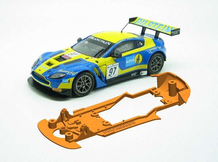 PSCA00801 Chassis for Carrera Aston Martin Vantage 3d printed