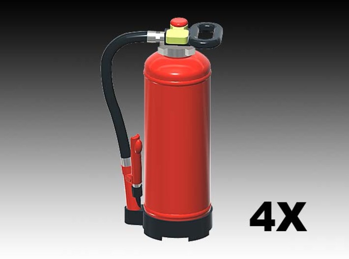 Fire extinguisher - 1:50 - 4X 3d printed 