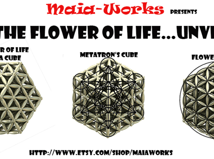 3-D FLOWER OF LIFE &quot;META-CUBE&quot; 3d printed