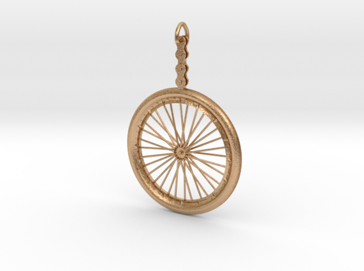 Bicycle Wheel Pendant 3d printed