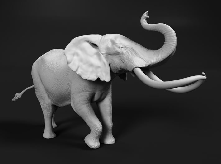 African Bush Elephant 1:48 Aggressive Male 3d printed 