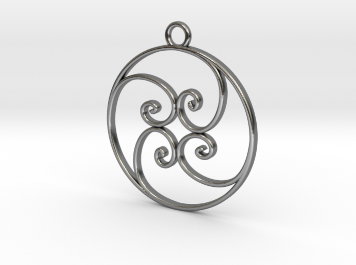 Golden Ratio Circle pendant -- mk1 3d printed
