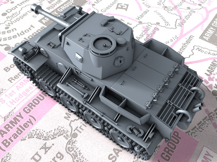 1/144 Pz.Kpfw VI VK36.01 (H) 10.5cm L/28 Tank 3d printed 3d render showing product detail