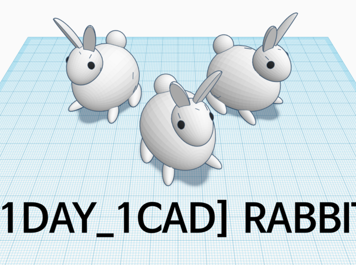 [1DAY_1CAD] RABBIT 3d printed 