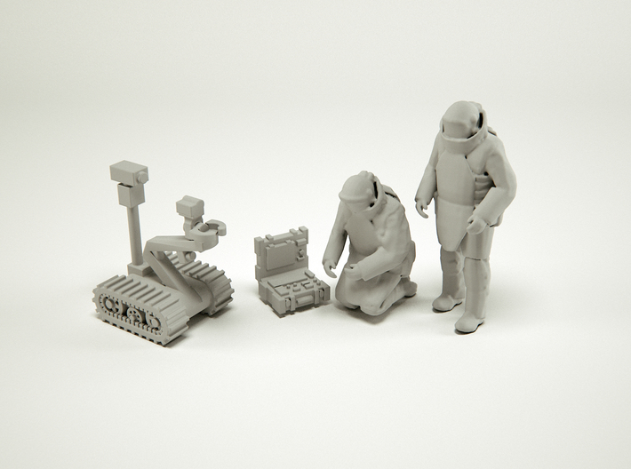 Soldiers EOD Squad at HO Scale 3d printed